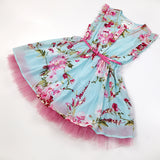 OVERALL PRINTED CHIFFON DRESS